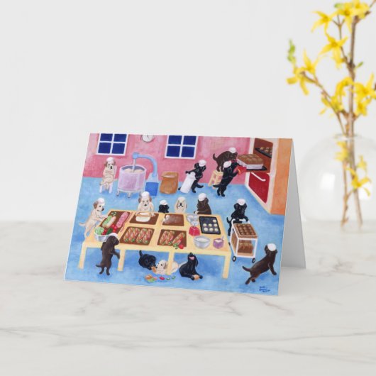 Labrador Bakery Karte (Gelbe Blume)