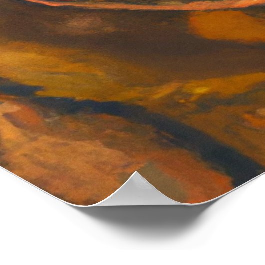 Labrador bei Blume Poster (Ecke)