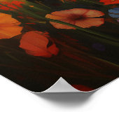 Labrador bei Blume Poster (Ecke)