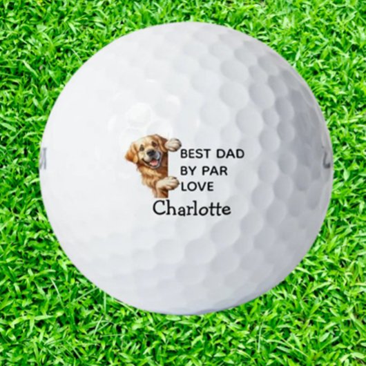 Labrador Best Dad Gift  Golfball