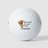 Labrador-Bestes-Vater-Geschenk Golfball (Vorderseite)