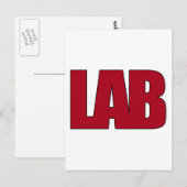 LABRADOR BIG RED LETTERS LABOR POSTKARTE (Vorne/Hinten)