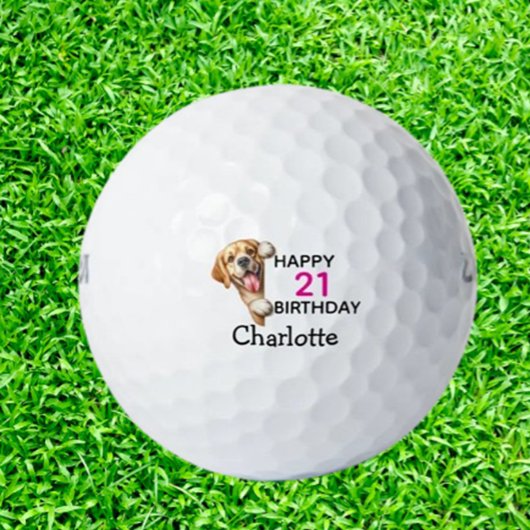 Labrador Birthday Golfball