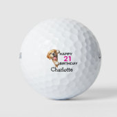 Labrador Birthday Golfball (Vorderseite)