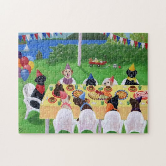 Labrador Birthday Party Puzzle (Horizontal)