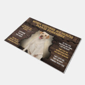 Labrador Bitte denken Sie daran, wenn Sie mein Hau Fußmatte (Schrägansicht)