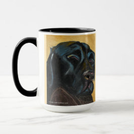 Labrador Black Sleeping | Zwei-Tonen-Tasse, 15 oz Tasse