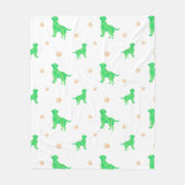 Labrador Blanket - Minimal Pastel Green Gift Fleecedecke (Vorderseite)
