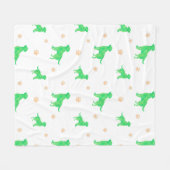 Labrador Blanket - Minimal Pastel Green Gift Fleecedecke (Vorderseite (Horizontal))