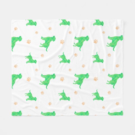 Labrador Blanket - Minimal Pastel Green Gift Fleecedecke (Vorderseite (Horizontal))