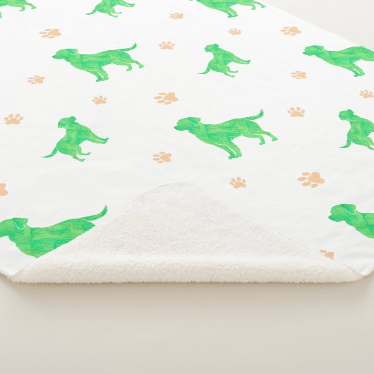 Labrador Blanket - Minimal Pastel Green Gift Sherpadecke (3/4)