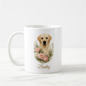 Labrador-Blumenporträt Kaffeetasse (Links)