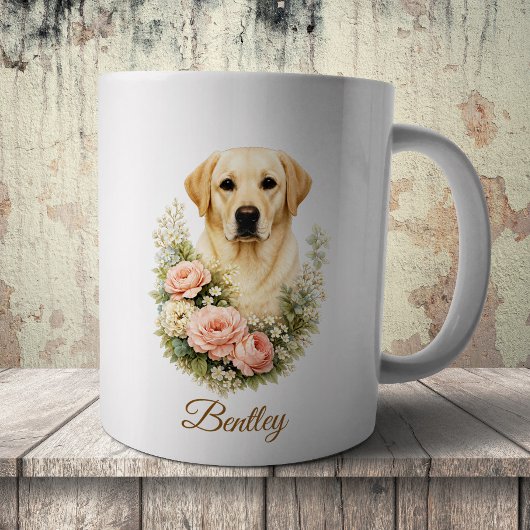 Labrador-Blumenporträt Kaffeetasse