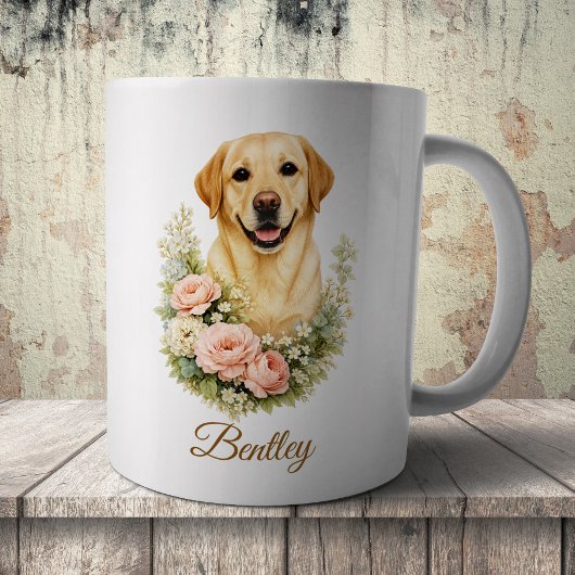 Labrador-Blumenporträt Kaffeetasse