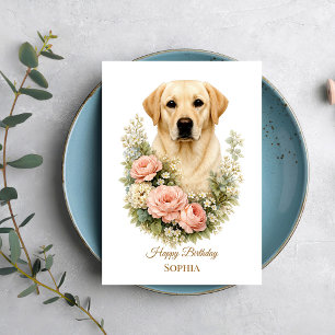 Labrador-Blumenporträt Karte