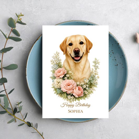 Labrador-Blumenporträt Karte