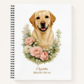 Labrador-Blumenporträt Notizblock (Vorderseite)