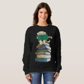 Labrador Books Coffee Gelbe Labrador Dog Reading Sweatshirt (Vorne ganz)