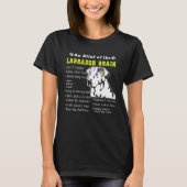 Labrador Brain Black Yellow Chocolate Lab T-Shirt (Vorderseite)