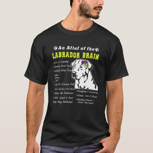 Labrador Brain Black Yellow Chocolate Labrador T-Shirt (Vorderseite)