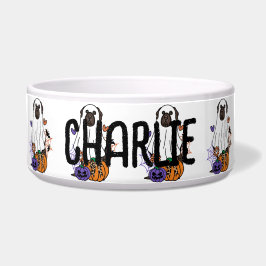 Labrador Brown Halloween Ghost Dog Napf