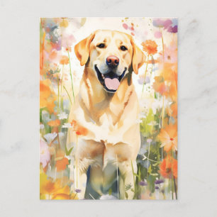 Labrador bunte Aquarell-Kunst Postkarte