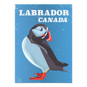 Labrador Canada Puffin Vintage Reiseposter Fotodruck
