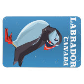 Labrador Canada Puffin Vintage Reiseposter Magnet (Horizontal)