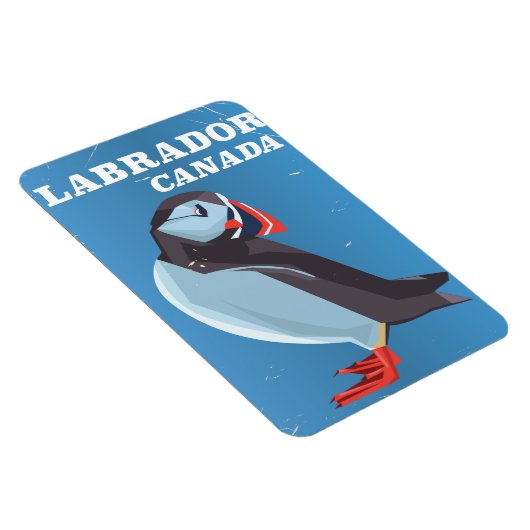 Labrador Canada Puffin Vintage Reiseposter Magnet (Rechte Seite)