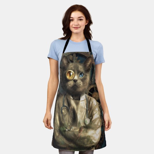 Labrador Cat Schürze (Getragen)