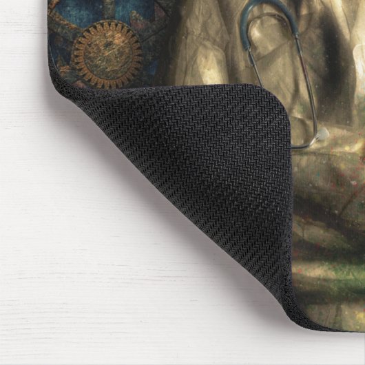 Labrador Cat Steampunk Mousepad (Ecke)