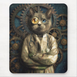 Labrador Cat Steampunk Mousepad