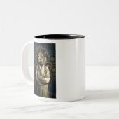 Labrador Cat Steampunk T - Shirt Zweifarbige Tasse (Vorderseite Links)