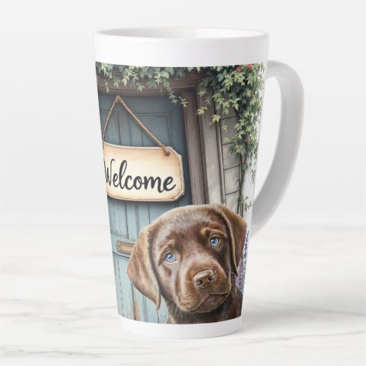 Labrador Ceramic Latte Mug Milchtasse (Rechte Ecke)