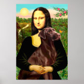 Labrador (Chcolate) - Mona Lisa Poster (Vorne)