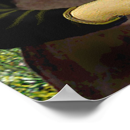 Labrador (Chcolate) - Mona Lisa Poster (Ecke)