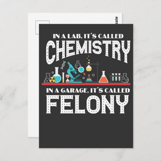 Labrador Chemie Lehrer Garage Felony Crime Chemist Postkarte (Vorne/Hinten)