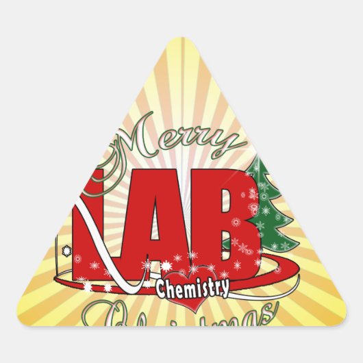 LABRADOR CHEMISTRY CHRISTMAS DREIECKIGER AUFKLEBER (Vorderseite)
