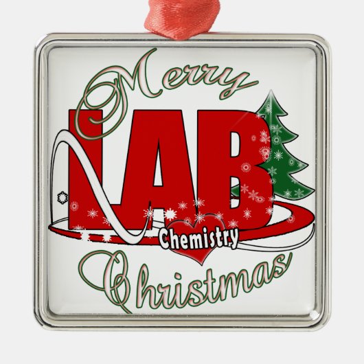 Labrador CHEMISTRY CHRISTMAS Ornament Aus Metall (Vorne)