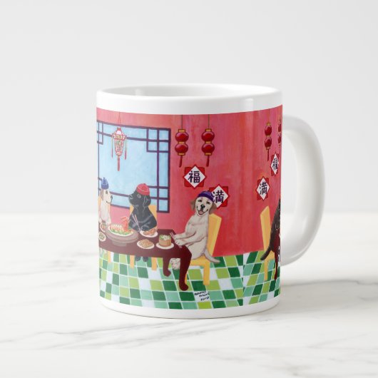 Labrador-Chinese-Restaurant Jumbo-Tasse (Vorderseite Rechts)