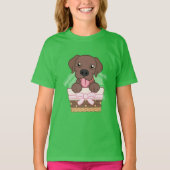 Labrador Chocolate Puppy T - Shirt (Vorderseite)