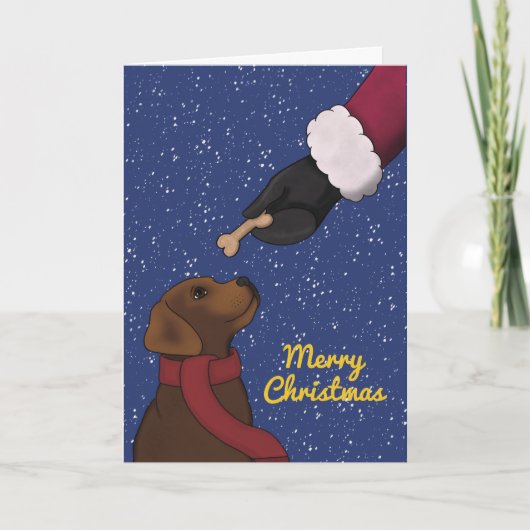 Labrador Chocolate Retriever Dog Weihnachten (Vorderseite)