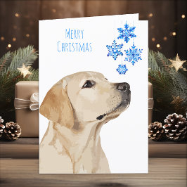 Labrador Christmas Card Yellow Labrador Feiertagskarte