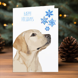 Labrador Christmas Card Yellow Labrador Feiertagskarte