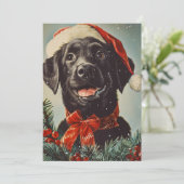 Labrador Christmas Feiertagskarte (Stehend Vorderseite)