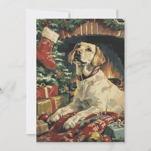 Labrador Christmas Feiertagskarte (Vorderseite)