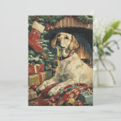 Labrador Christmas Feiertagskarte (Stehend Vorderseite)