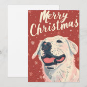 Labrador Christmas Feiertagskarte (Vorne/Hinten)