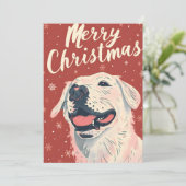 Labrador Christmas Feiertagskarte (Stehend Vorderseite)