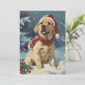 Labrador Christmas Feiertagskarte (Stehend Vorderseite)